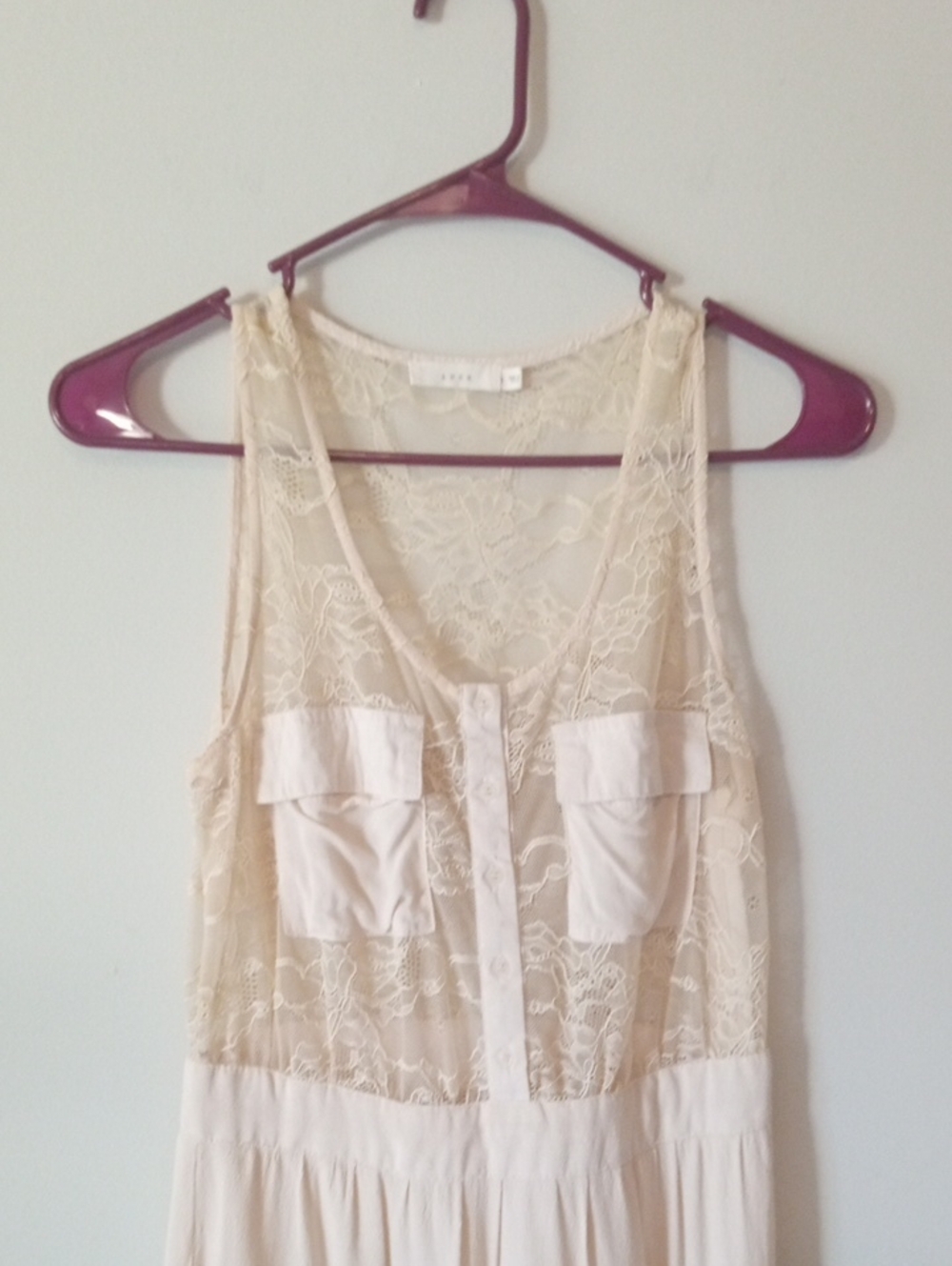 LUSH Cream Color Lace Dress - Picture 3 of 7
